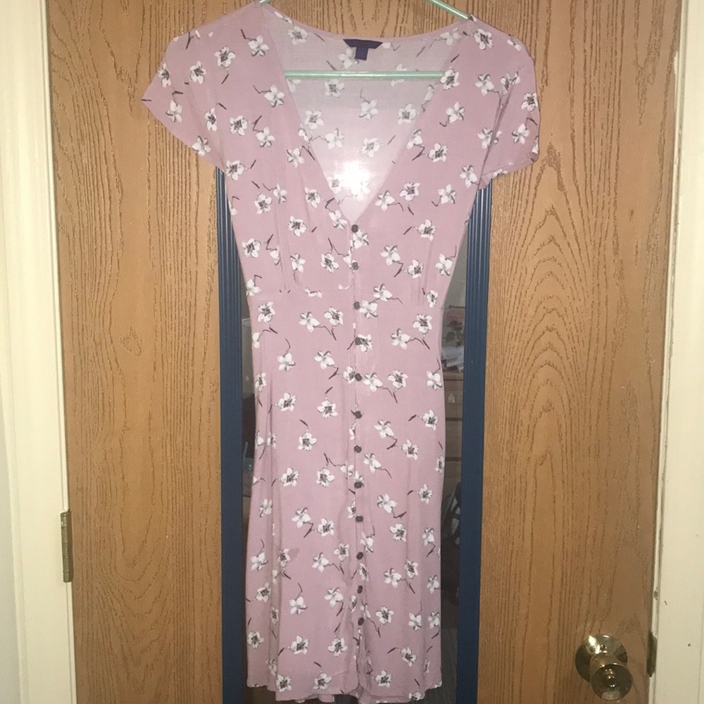 Floral button down dress